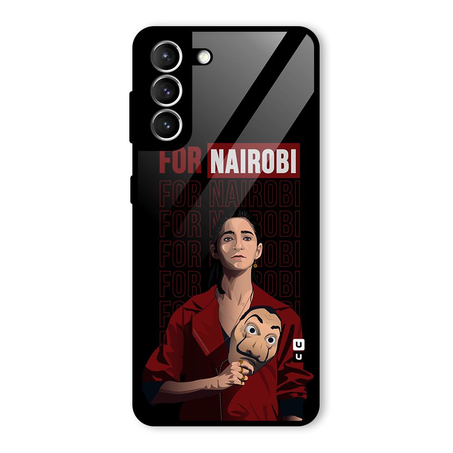 For Nairobi Money Heist Glass Back Case for Galaxy S21 5G