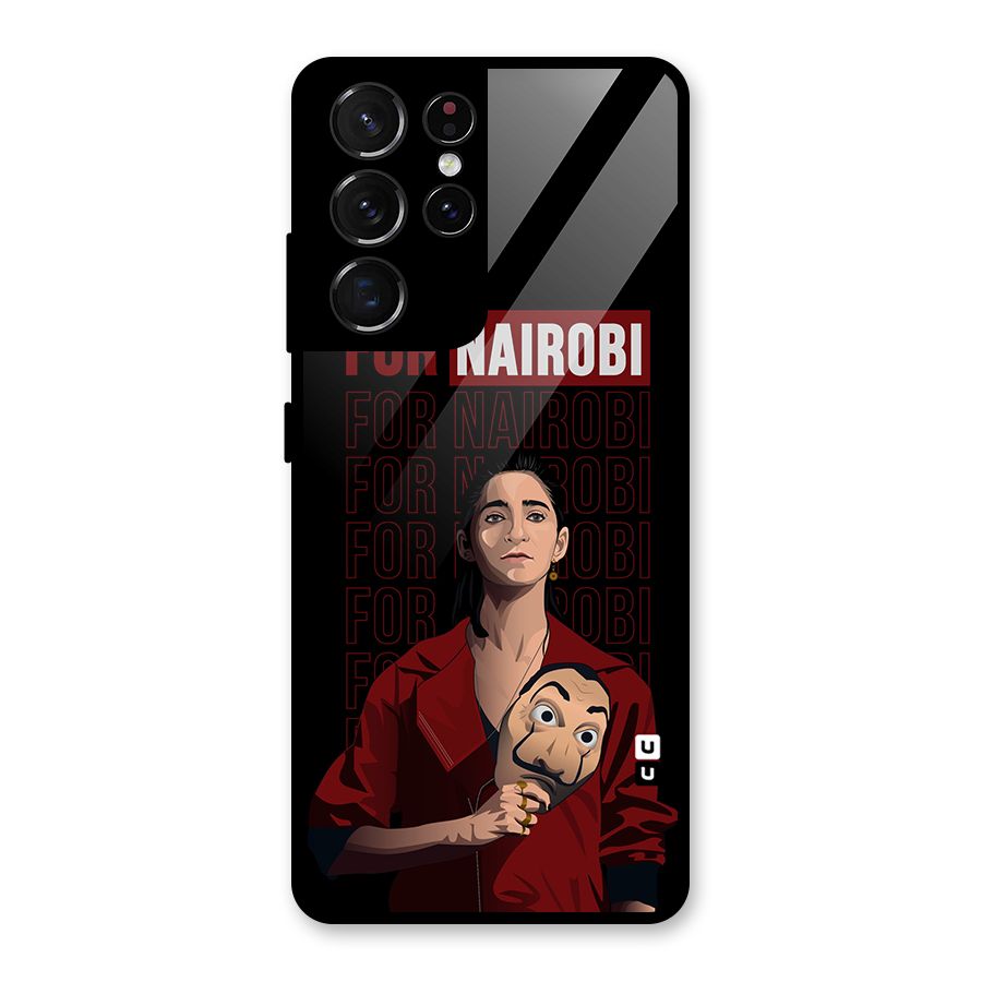 For Nairobi Money Heist Glass Back Case for Galaxy S21 Ultra 5G