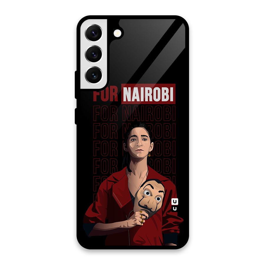 For Nairobi Money Heist Glass Back Case for Galaxy S22 Plus 5G