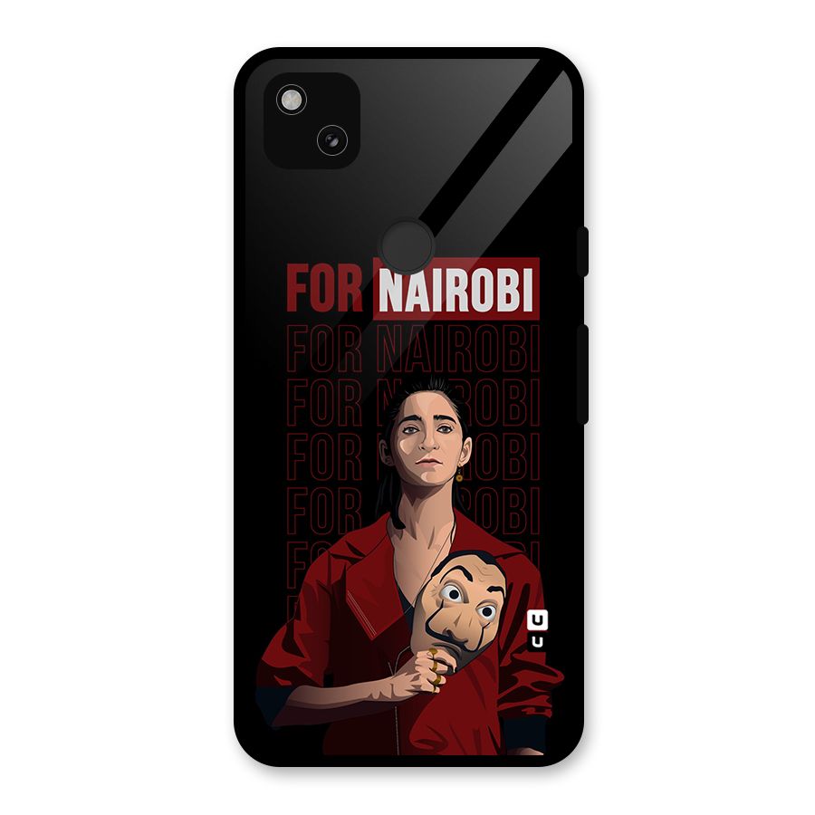 For Nairobi Money Heist Glass Back Case for Google Pixel 4a