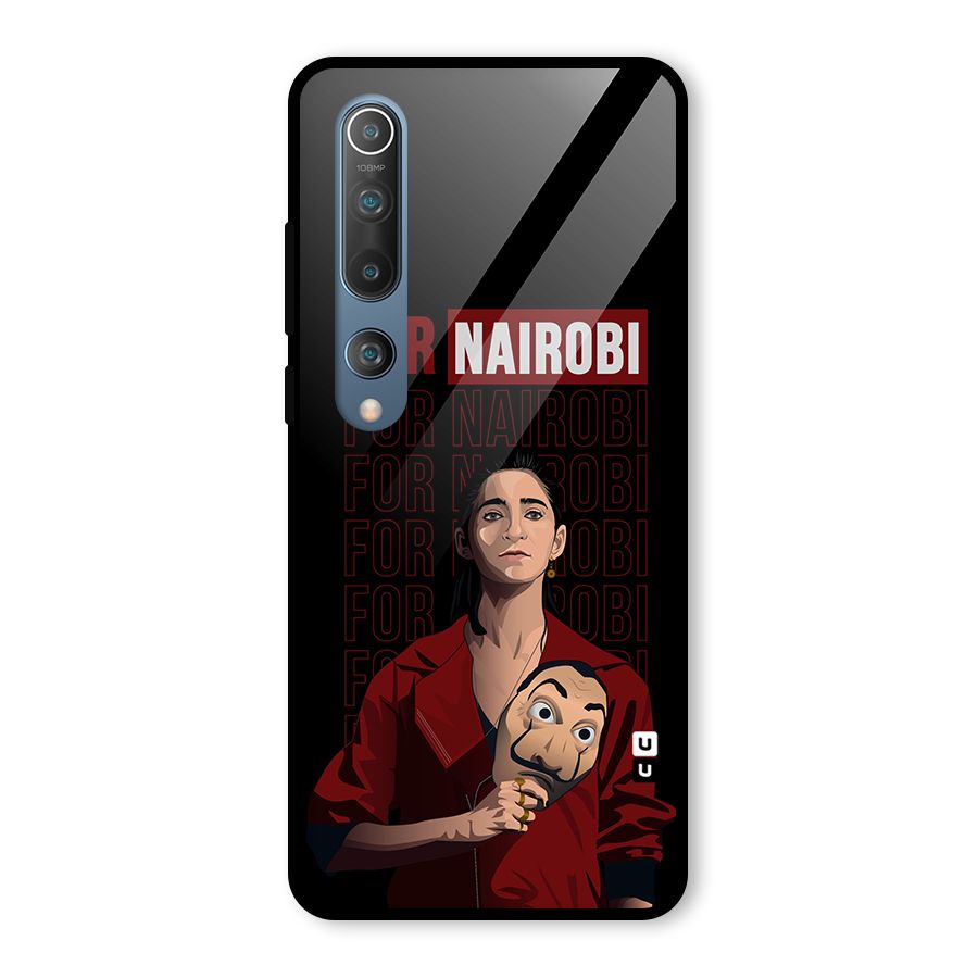 For Nairobi Money Heist Glass Back Case for Mi 10