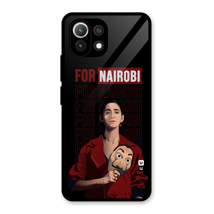 For Nairobi Money Heist Glass Back Case for Mi 11 Lite NE 5G