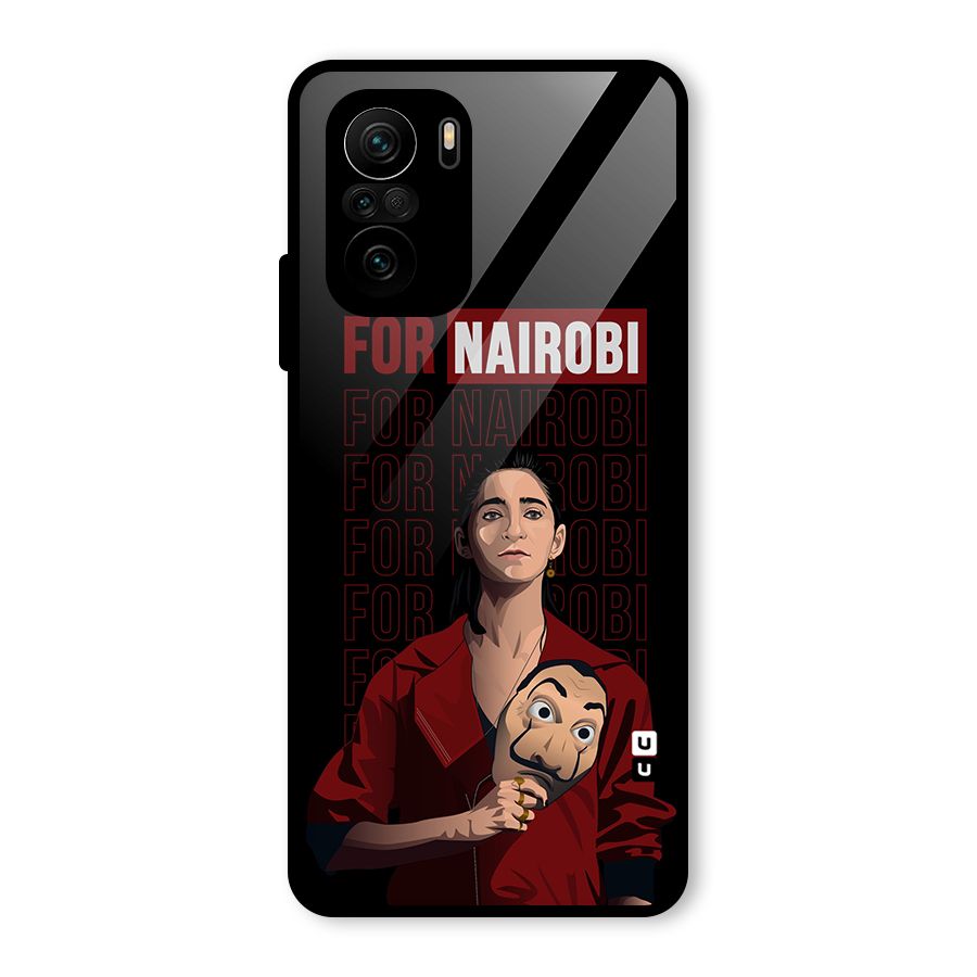 For Nairobi Money Heist Glass Back Case for Mi 11x