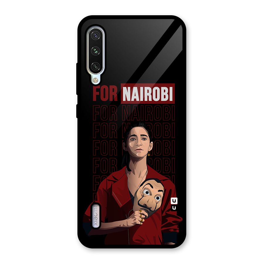 For Nairobi Money Heist Glass Back Case for Mi A3