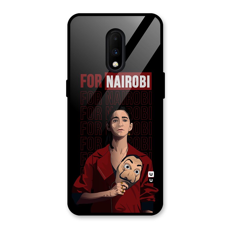 For Nairobi Money Heist Glass Back Case for OnePlus 7