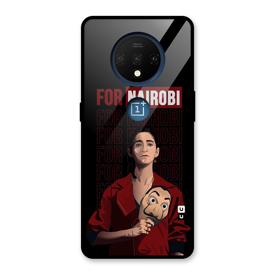 For Nairobi Money Heist Glass Back Case for OnePlus 7T