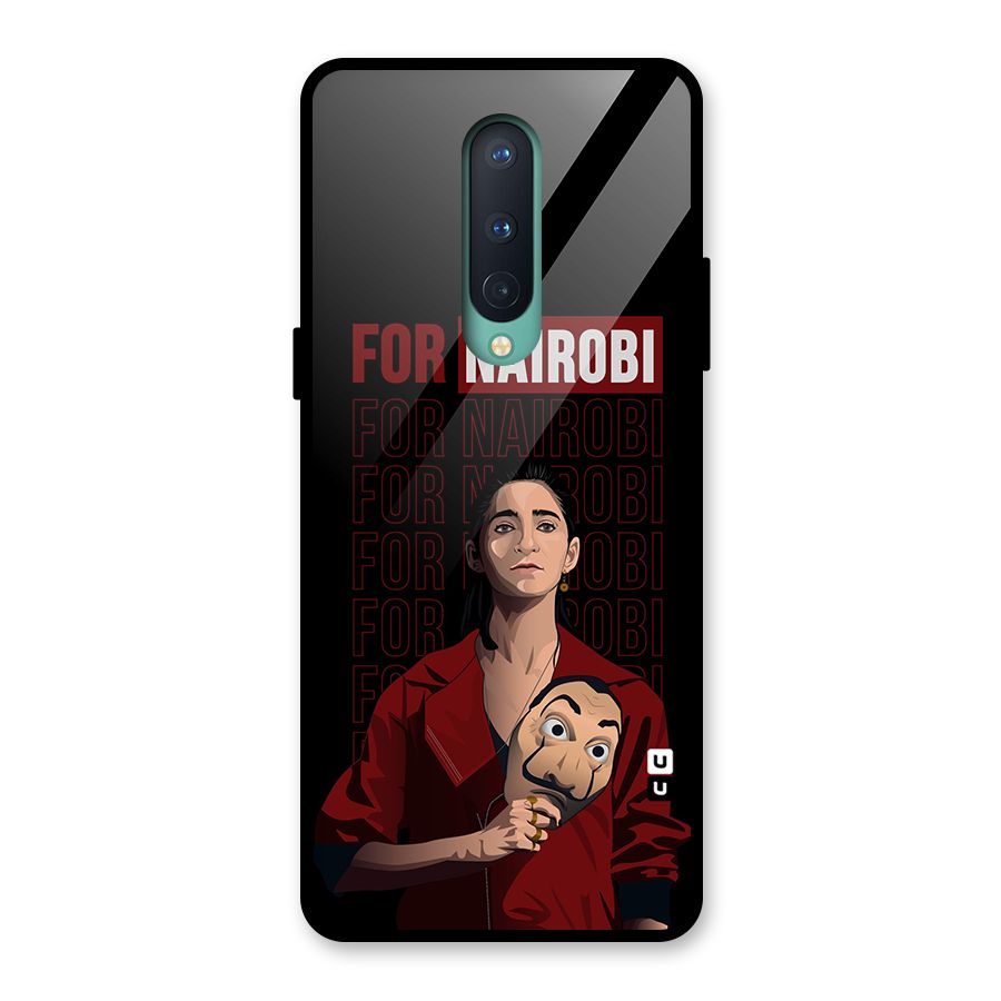 For Nairobi Money Heist Glass Back Case for OnePlus 8