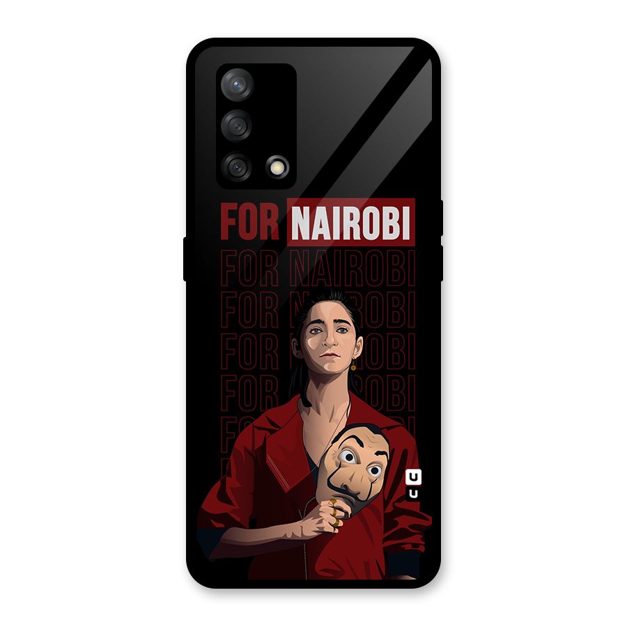 For Nairobi Money Heist Glass Back Case for Oppo F19