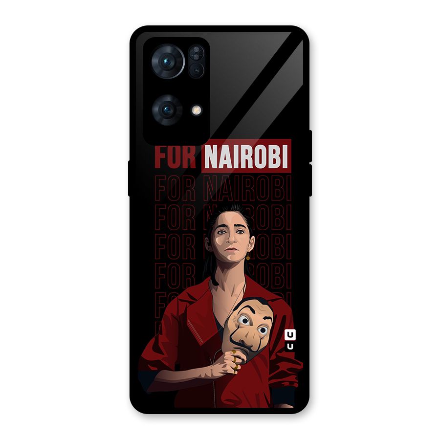 For Nairobi Money Heist Glass Back Case for Oppo Reno7 Pro 5G