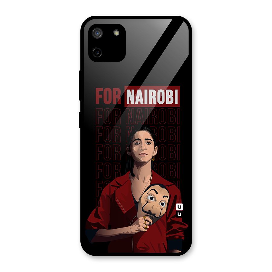 For Nairobi Money Heist Glass Back Case for Realme C11