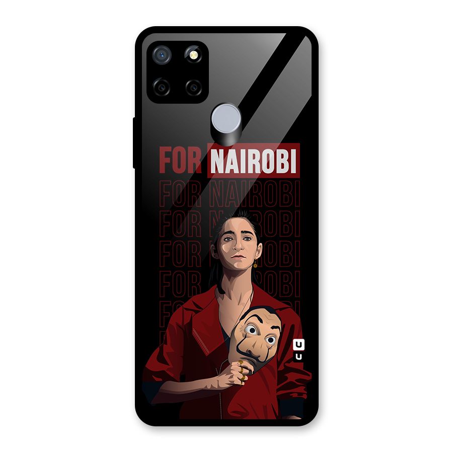 For Nairobi Money Heist Glass Back Case for Realme C12