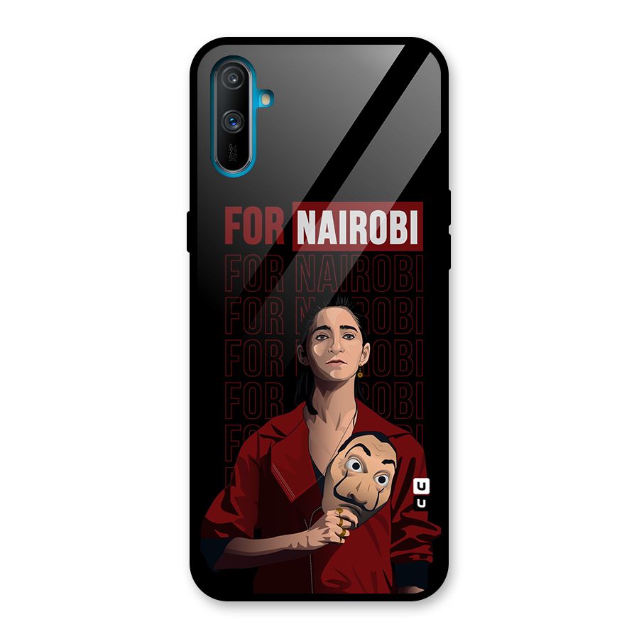For Nairobi Money Heist Glass Back Case for Realme C3