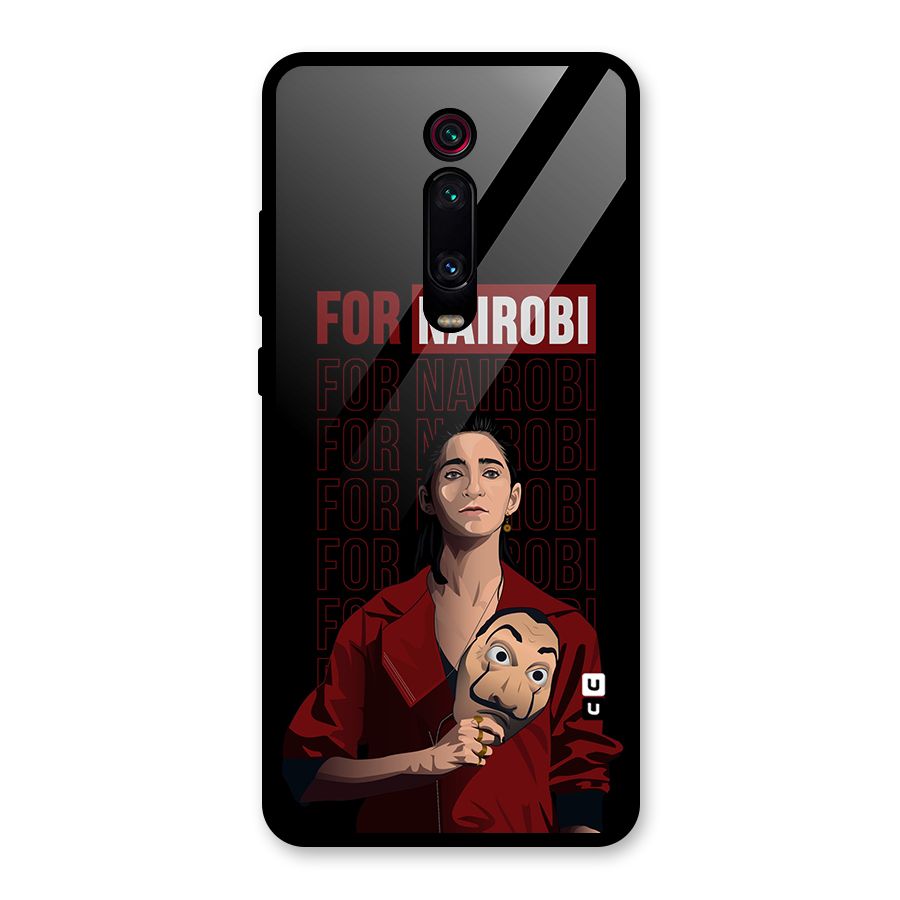For Nairobi Money Heist Glass Back Case for Redmi K20