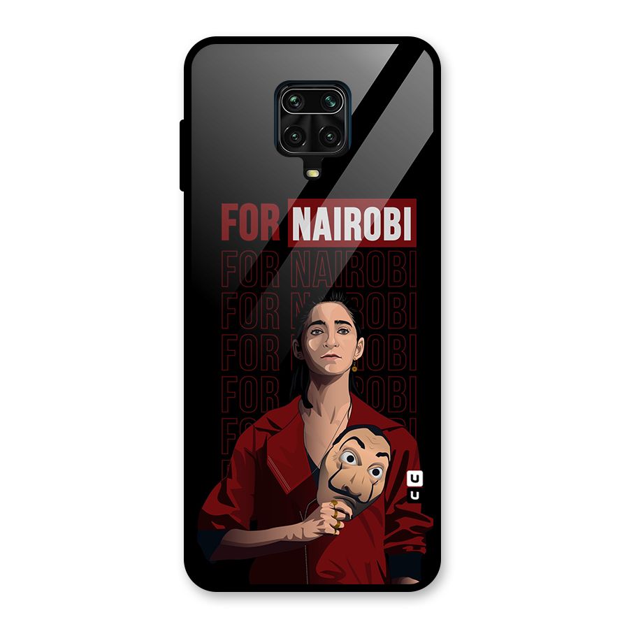 For Nairobi Money Heist Glass Back Case for Redmi Note 9 Pro