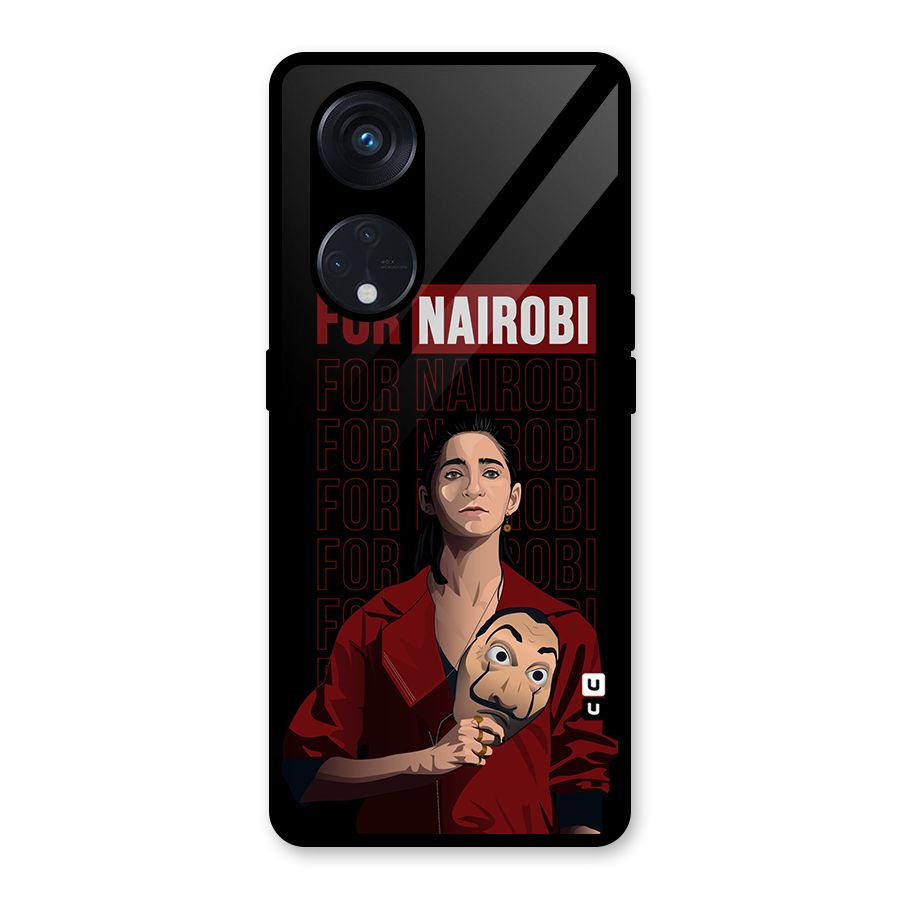For Nairobi Money Heist Glass Back Case for Reno8 T 5G