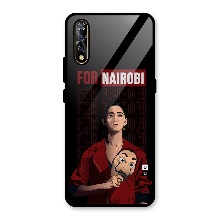 For Nairobi Money Heist Glass Back Case for Vivo S1