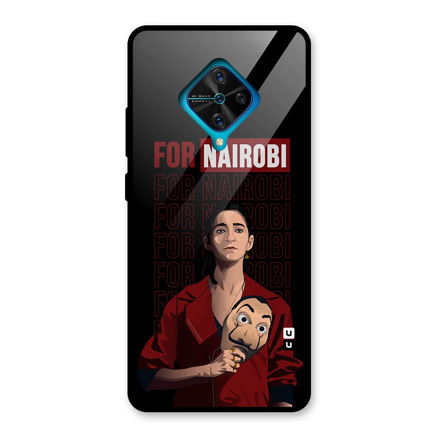 For Nairobi Money Heist Glass Back Case for Vivo S1 Pro