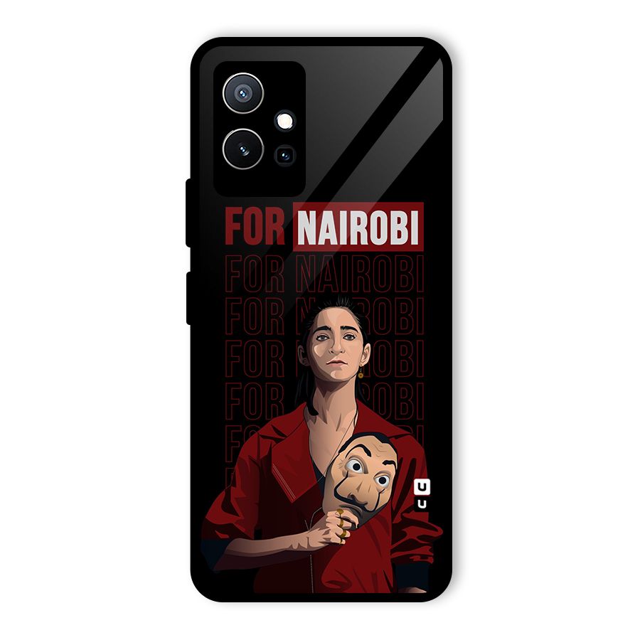 For Nairobi Money Heist Glass Back Case for Vivo T1 5G