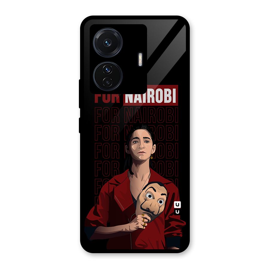 For Nairobi Money Heist Glass Back Case for Vivo T1 Pro