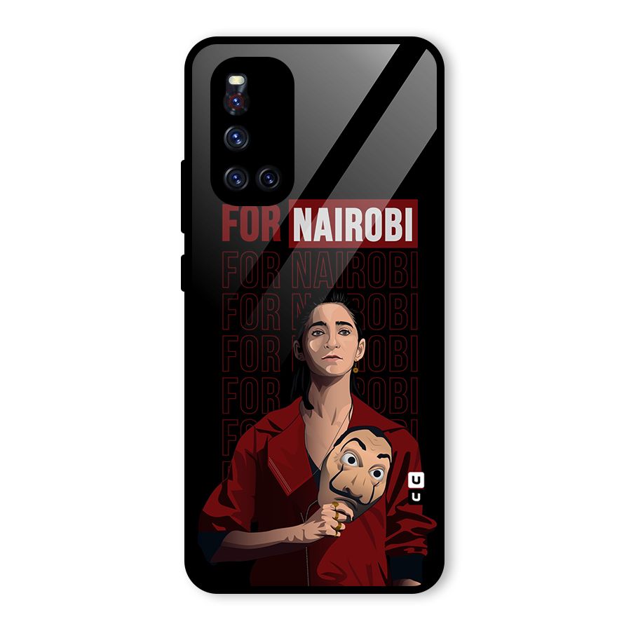 For Nairobi Money Heist Glass Back Case for Vivo V19