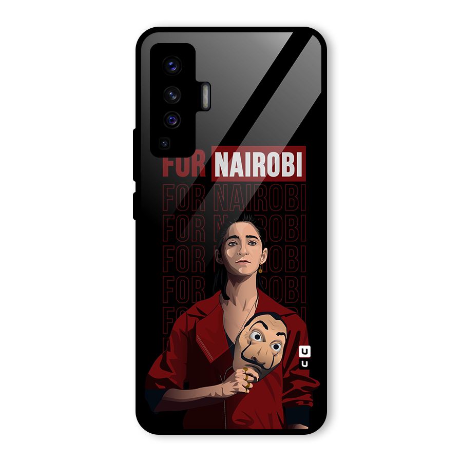 For Nairobi Money Heist Glass Back Case for Vivo X50