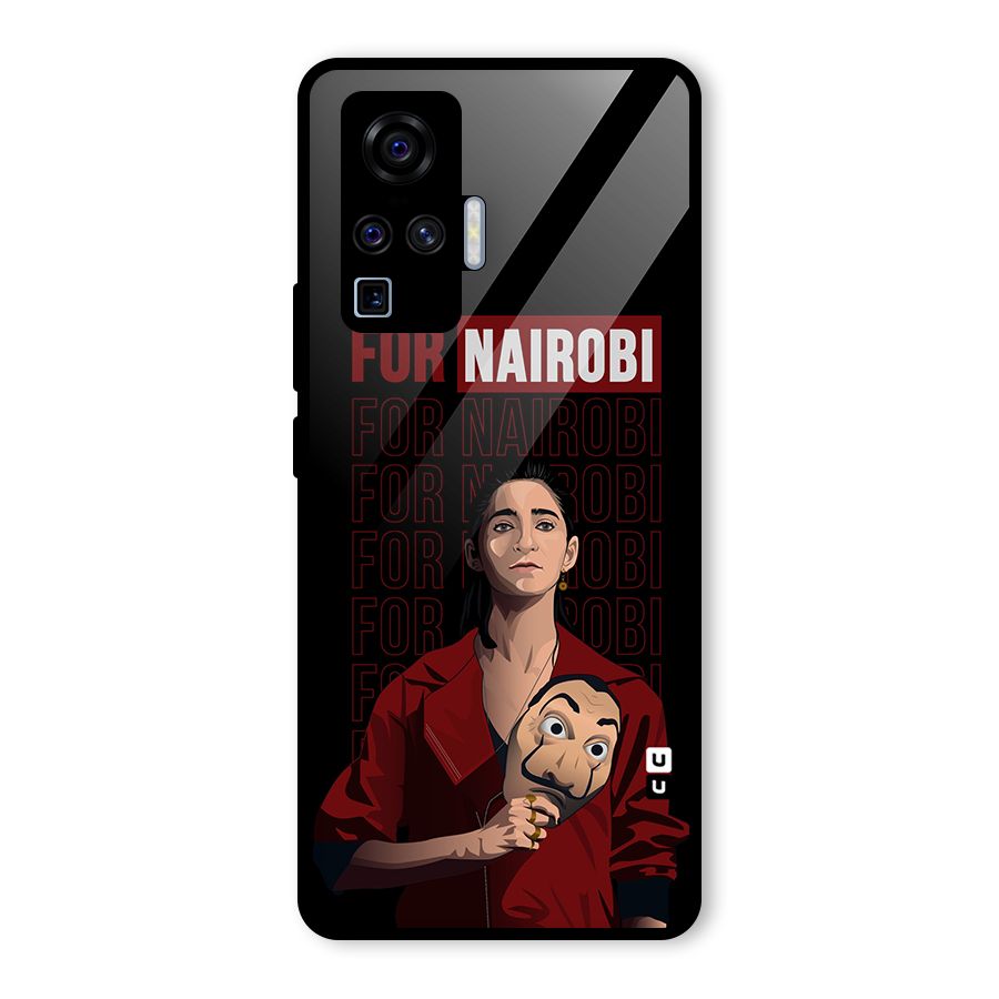 For Nairobi Money Heist Glass Back Case for Vivo X50 Pro