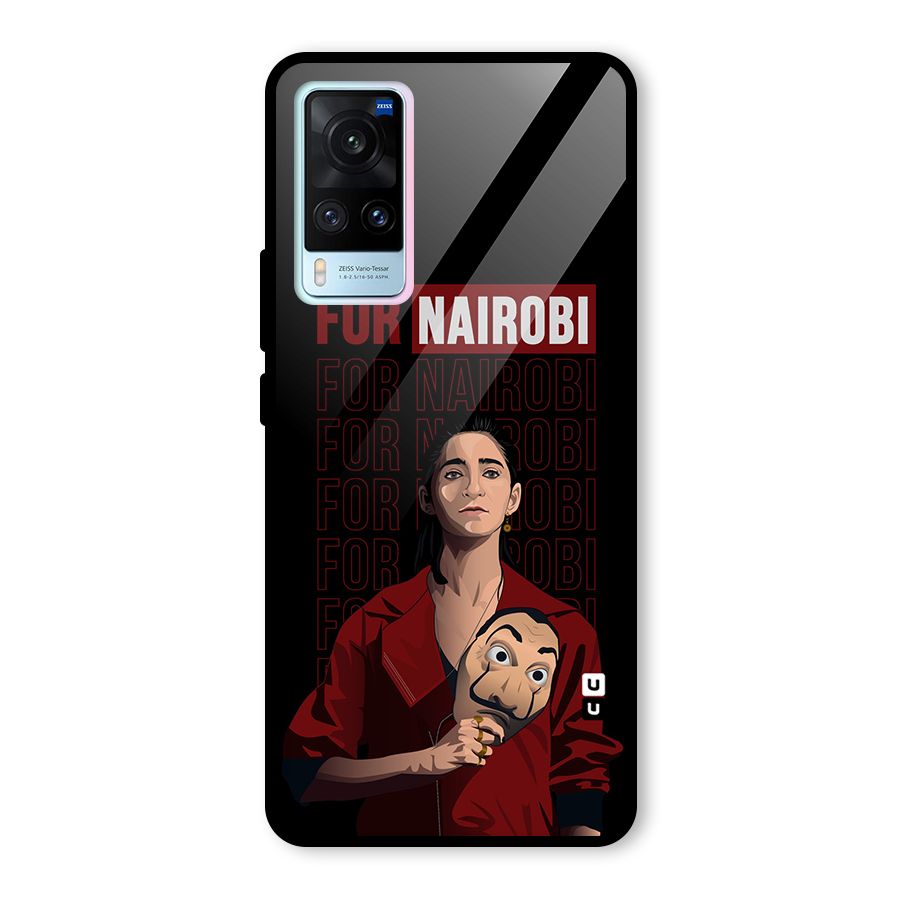 For Nairobi Money Heist Glass Back Case for Vivo X60