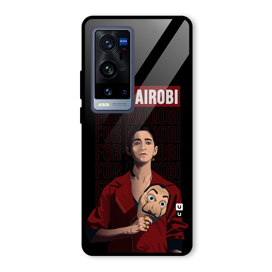 For Nairobi Money Heist Glass Back Case for Vivo X60 Pro Plus