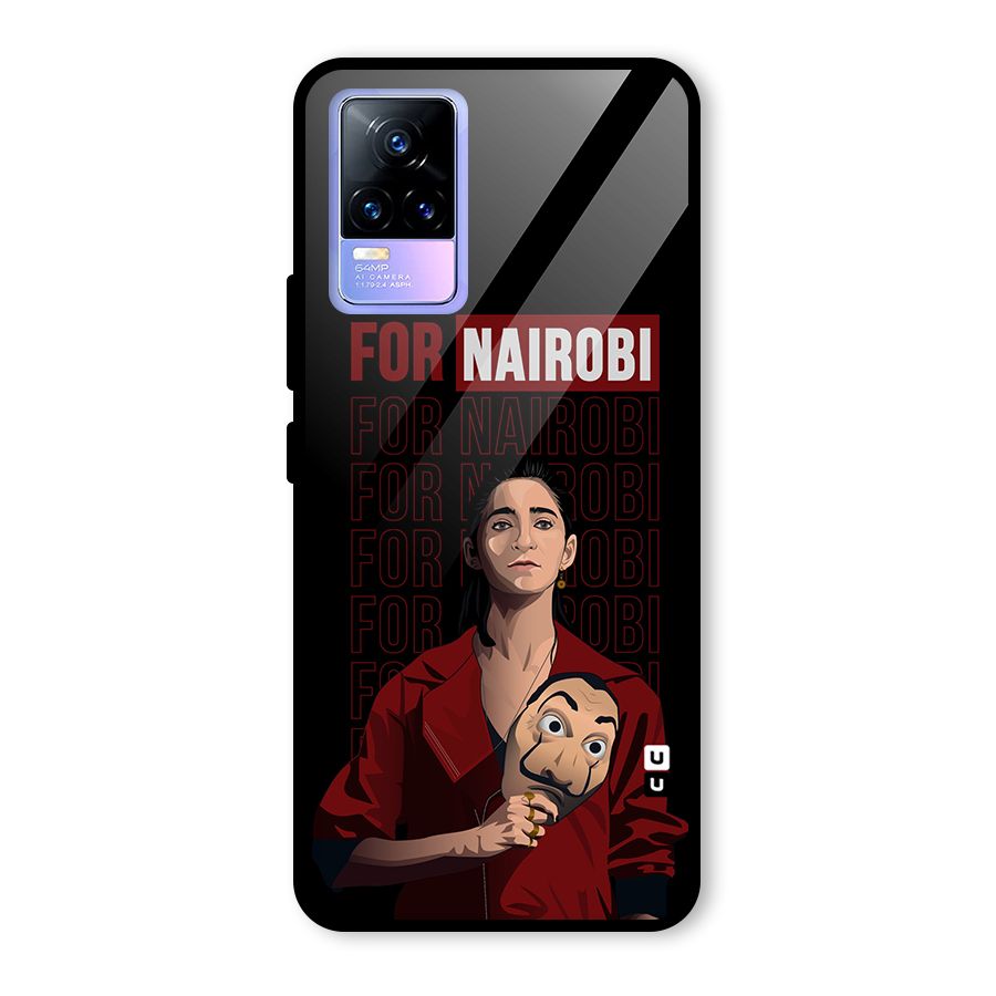 For Nairobi Money Heist Glass Back Case for Vivo Y73