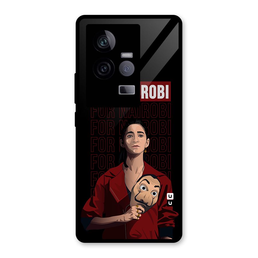 For Nairobi Money Heist Glass Back Case for Vivo iQOO 11 5G