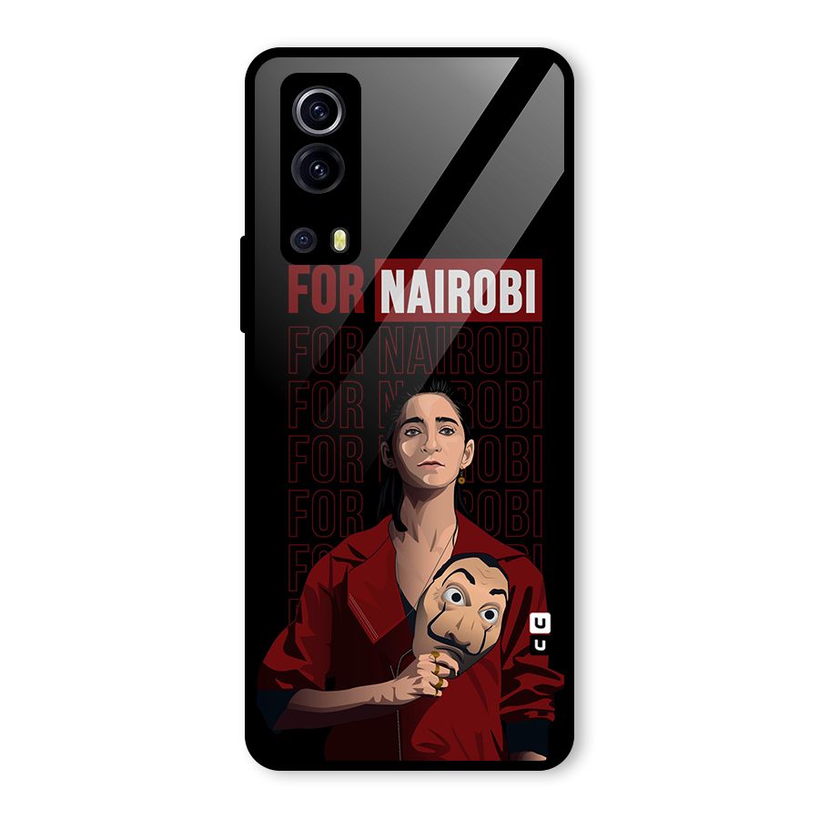 For Nairobi Money Heist Glass Back Case for Vivo iQOO Z3