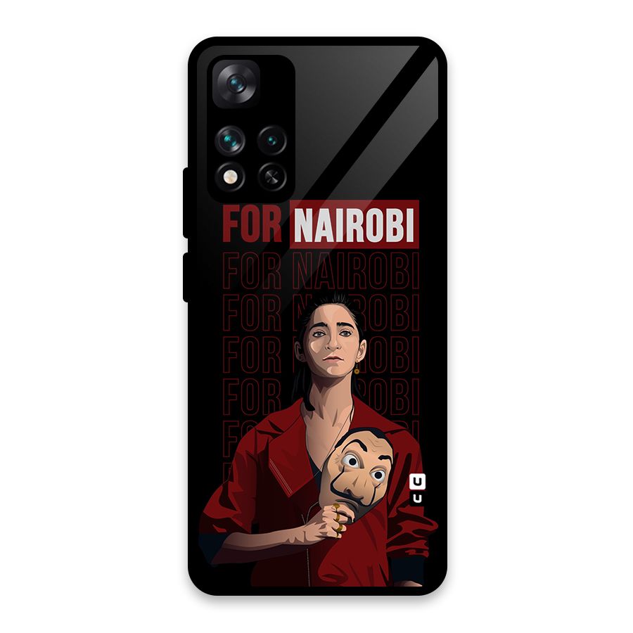 For Nairobi Money Heist Glass Back Case for Xiaomi 11i HyperCharge 5G