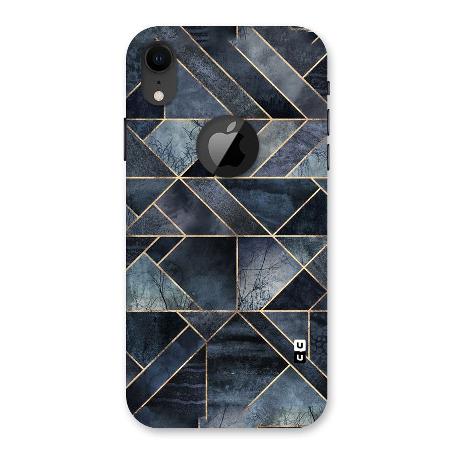 Forest Abstract Lines Back Case for iPhone XR Logo Cut