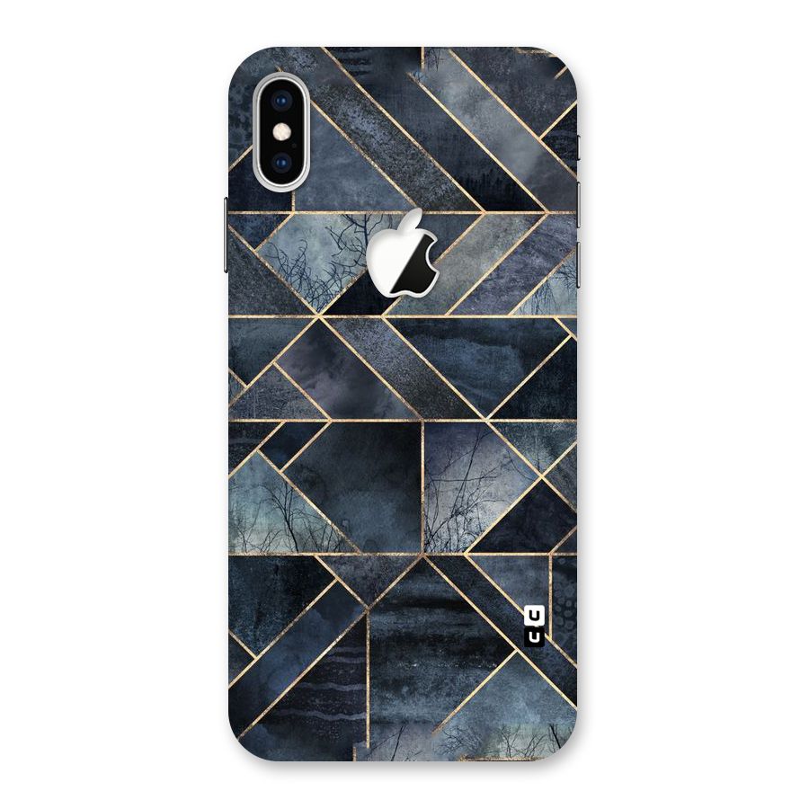 Forest Abstract Lines Back Case for iPhone XS Max Apple Cut