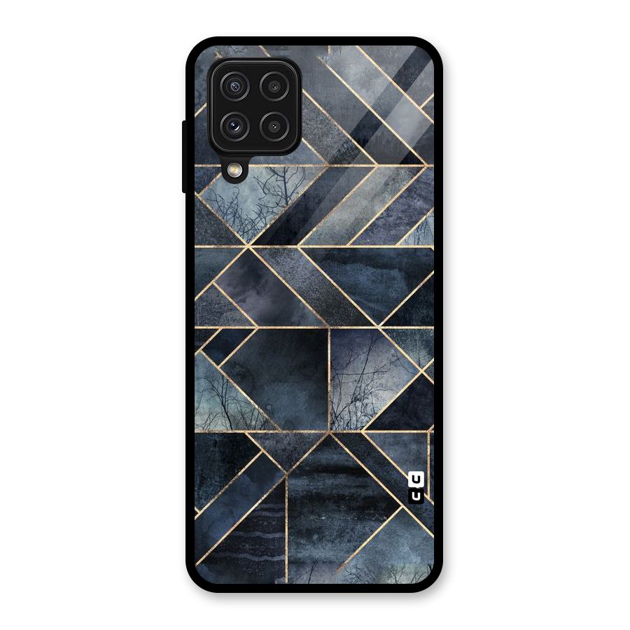 Forest Abstract Lines Glass Back Case for Galaxy A22 4G