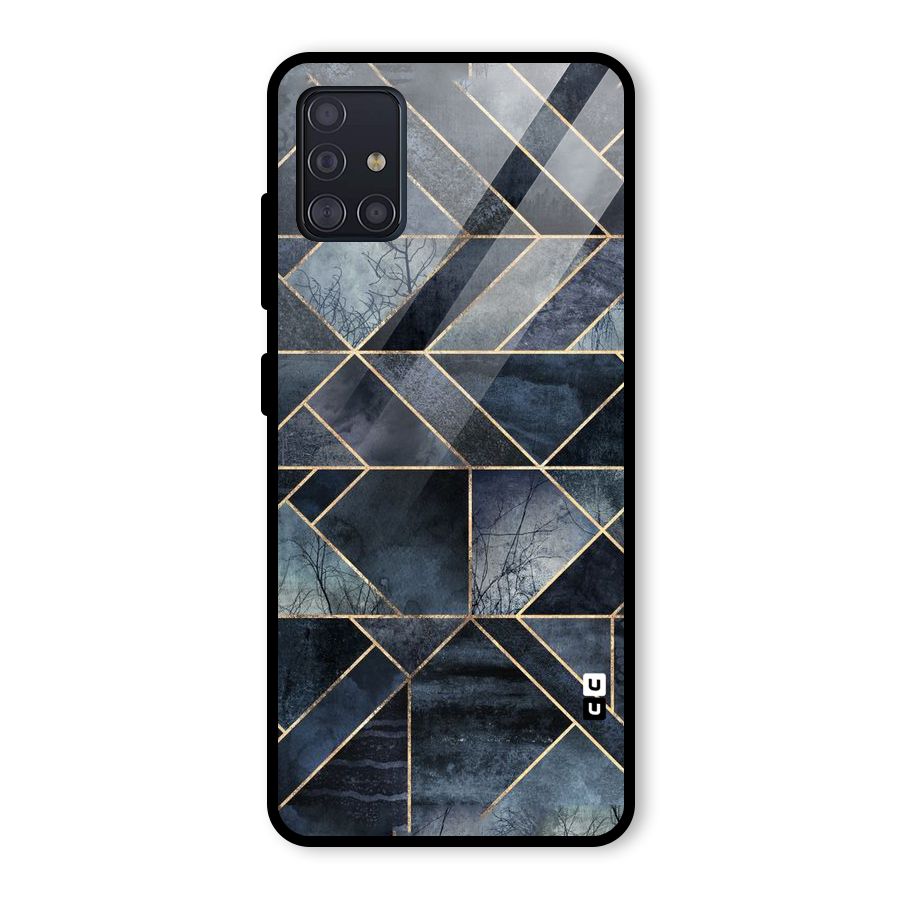 Forest Abstract Lines Glass Back Case for Galaxy A51