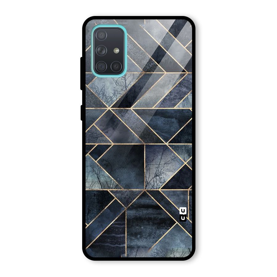Forest Abstract Lines Glass Back Case for Galaxy A71