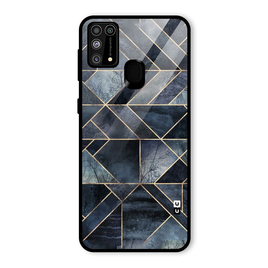 Forest Abstract Lines Glass Back Case for Galaxy F41