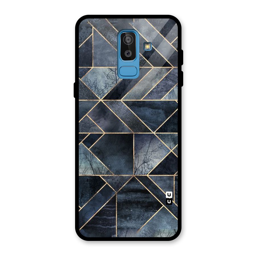 Forest Abstract Lines Glass Back Case for Galaxy J8