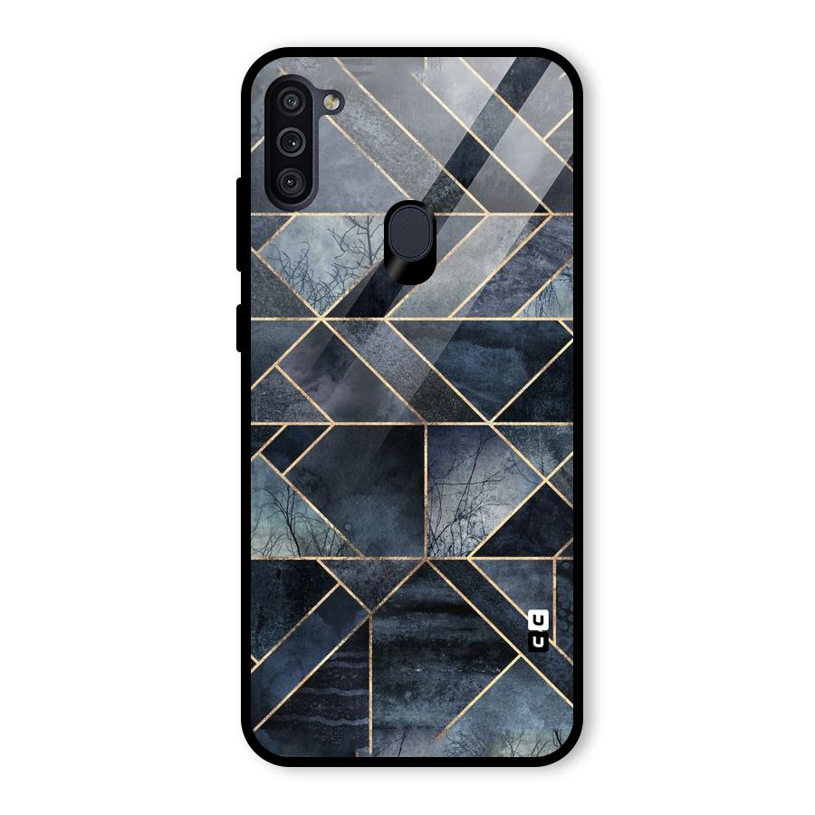 Forest Abstract Lines Glass Back Case for Galaxy M11