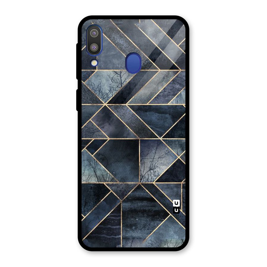 Forest Abstract Lines Glass Back Case for Galaxy M20