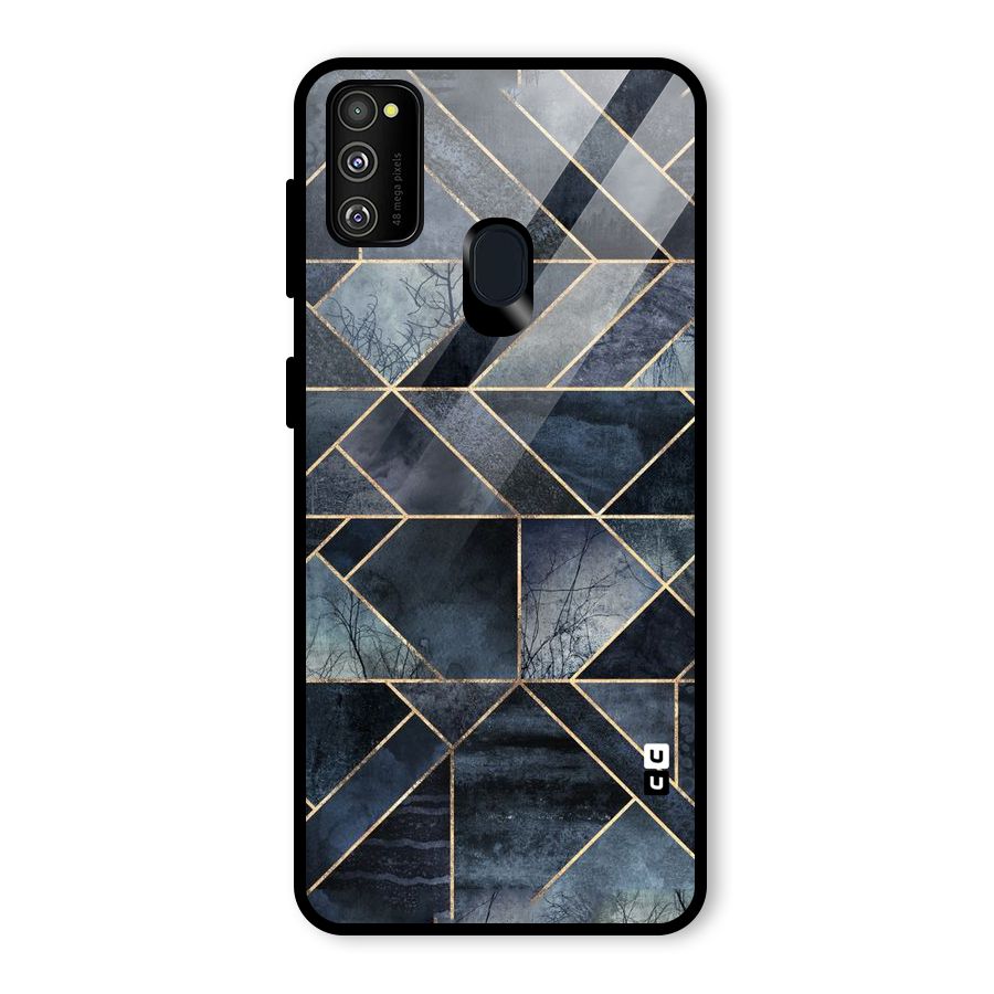 Forest Abstract Lines Glass Back Case for Galaxy M30s