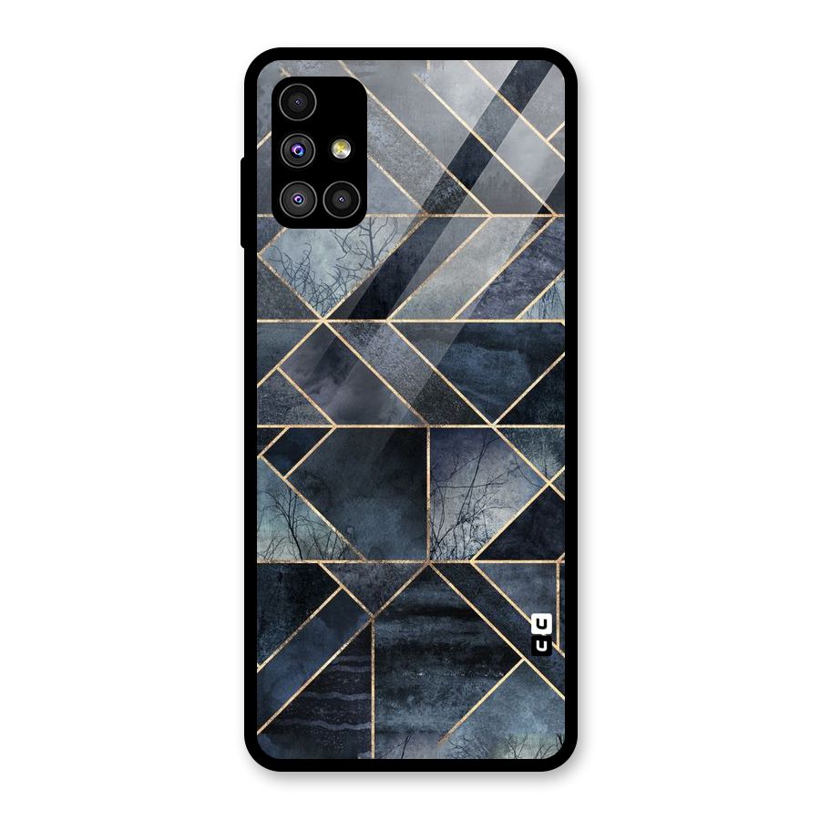 Forest Abstract Lines Glass Back Case for Galaxy M51