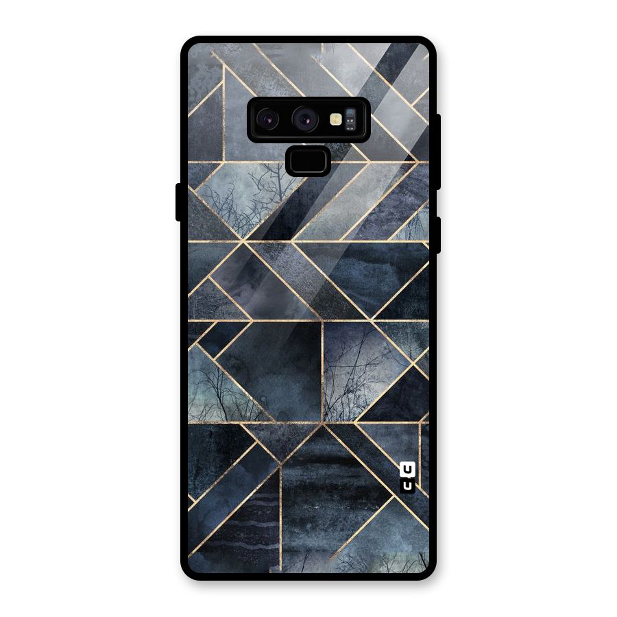 Forest Abstract Lines Glass Back Case for Galaxy Note 9