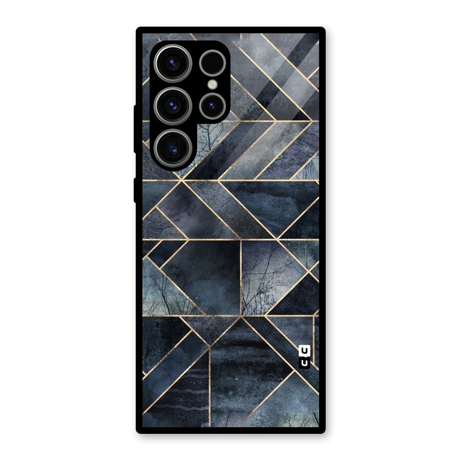 Forest Abstract Lines Glass Back Case for Galaxy S23 Ultra