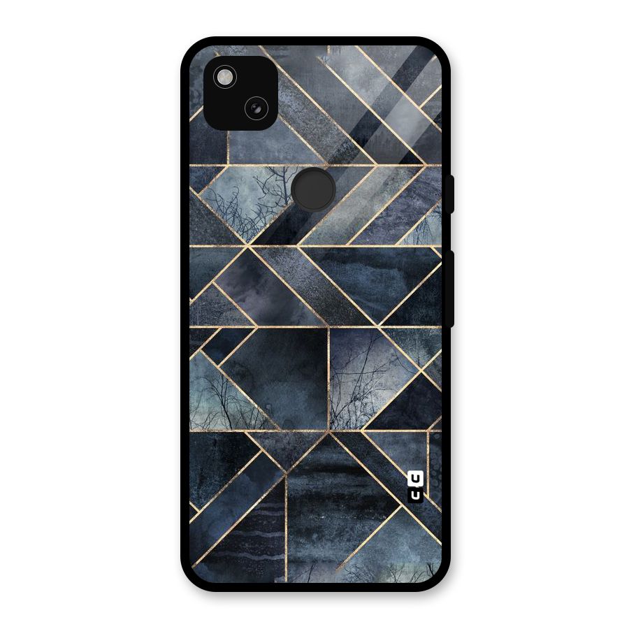 Forest Abstract Lines Glass Back Case for Google Pixel 4a