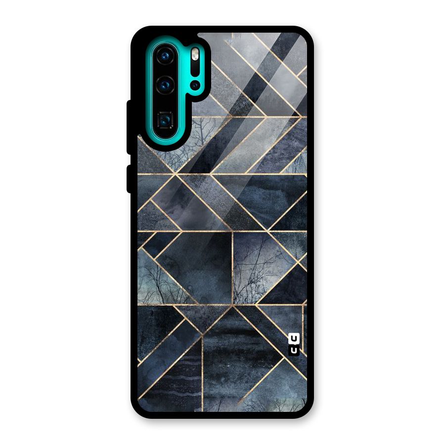 Forest Abstract Lines Glass Back Case for Huawei P30 Pro