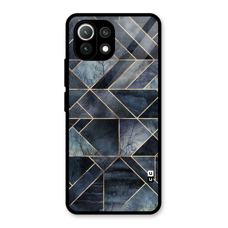 Forest Abstract Lines Glass Back Case for Mi 11 Lite