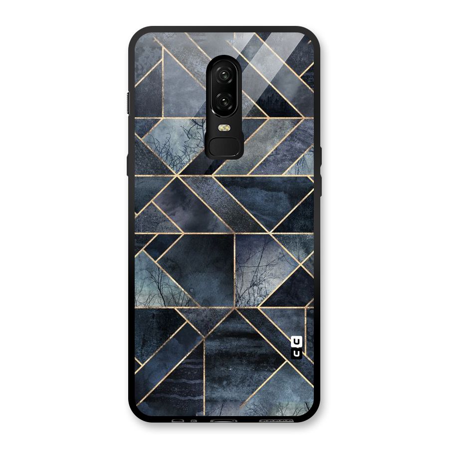 Forest Abstract Lines Glass Back Case for OnePlus 6