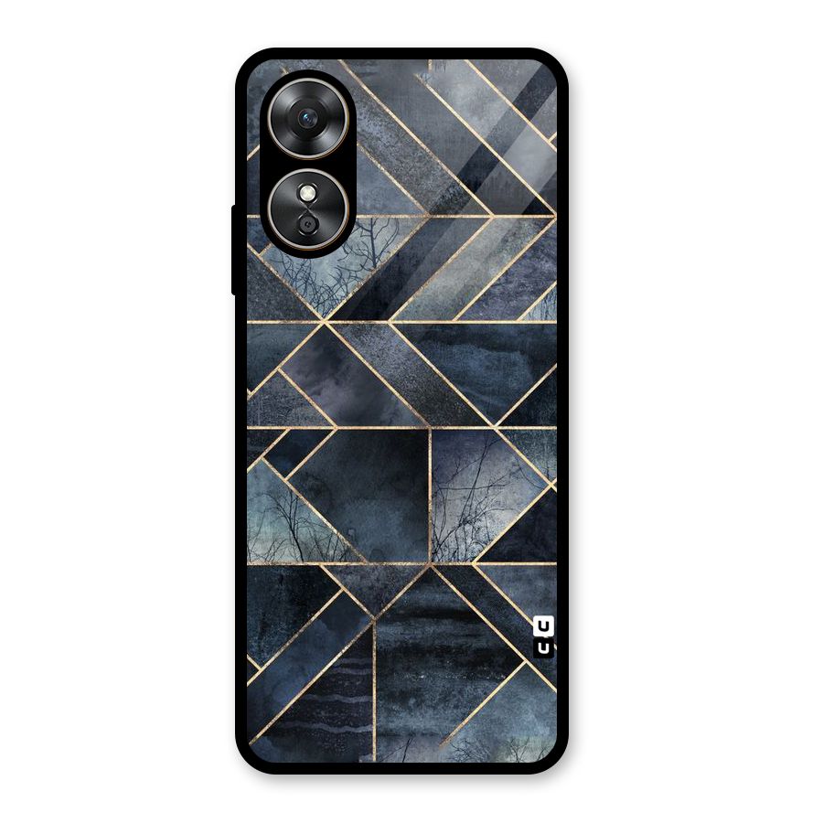 Forest Abstract Lines Glass Back Case for Oppo A17